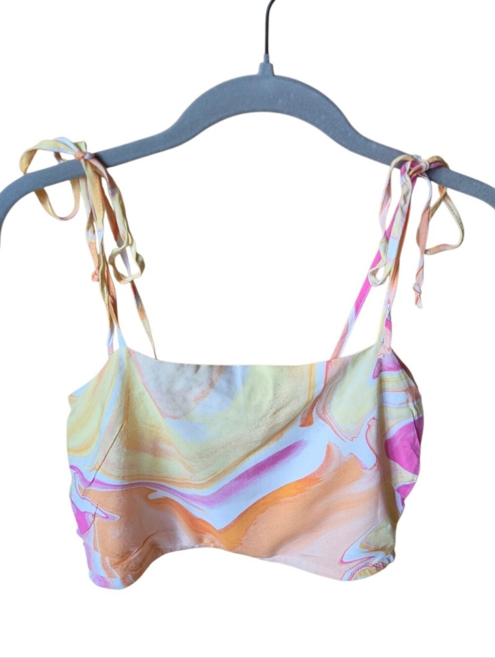 L.A. Hearts Vibrant Watercolor Design Spaghetti Strap Top Size S